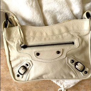 Small white balenciaga bag